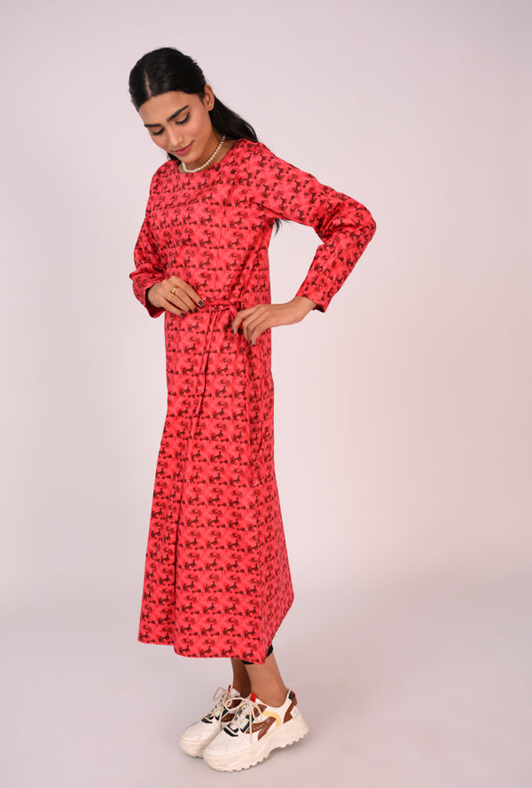 COTTON CHARM SHOCKING PINK FROCK REALITY