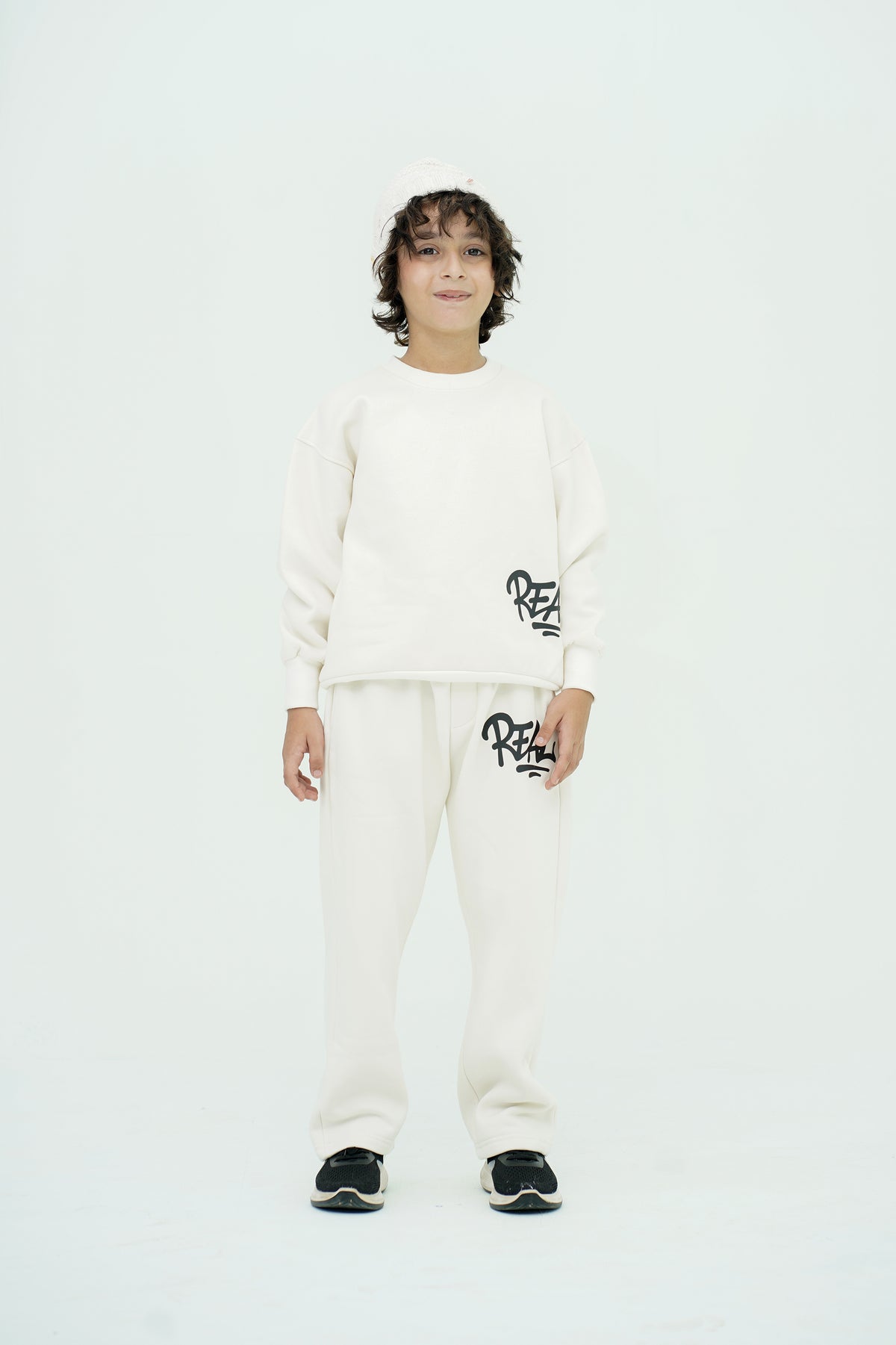 BOYS "REAL" OFF WHITE SWEATSHIRT Reality