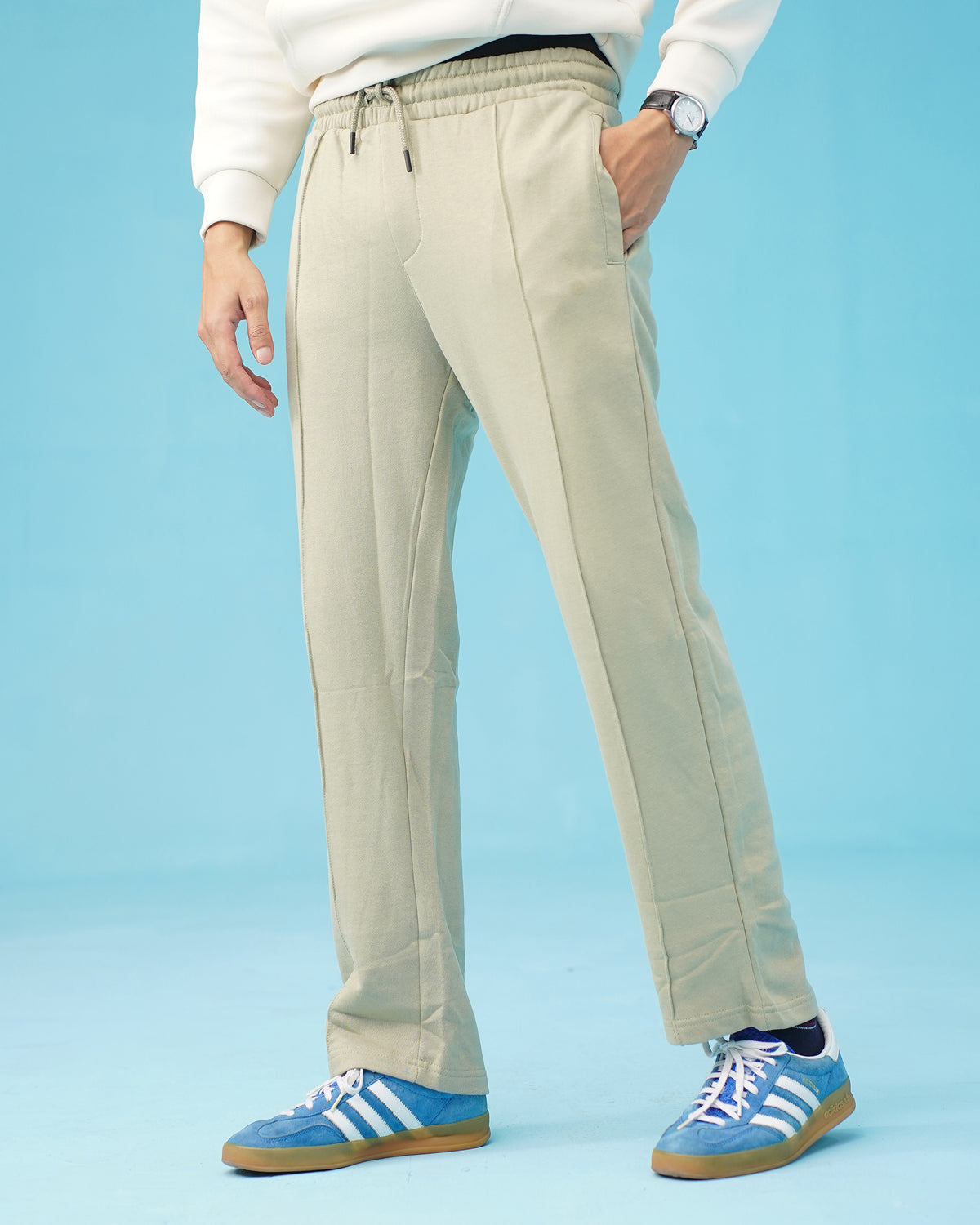 TERRY TAPERED LIGHT GREEN TROUSER