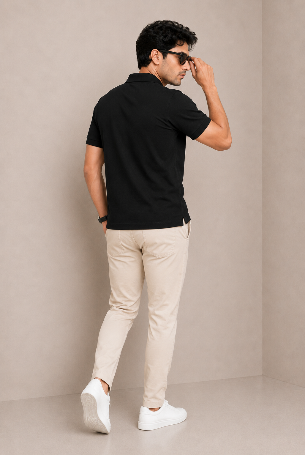 MEN BLACK Polo Shirt Reality