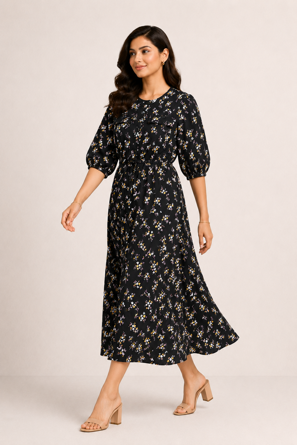 OBSIDIAN FLORAL BLACK FROCK Reality