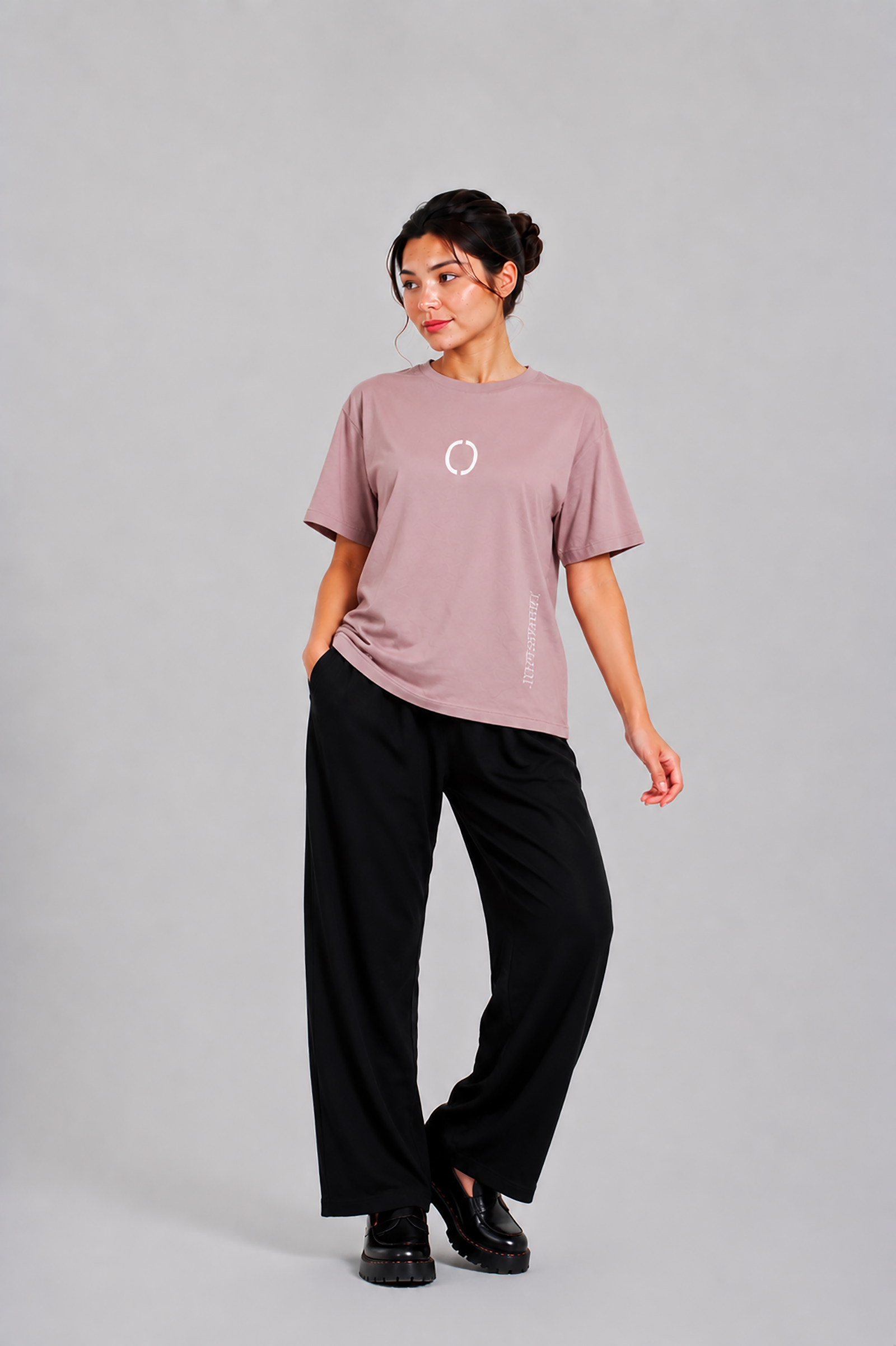 LADIES LIGHT PURPLE OTROVERT GRAPHIC TEE Reality