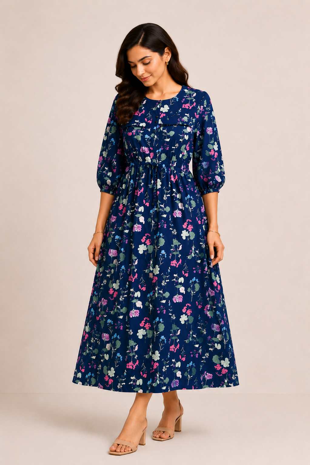 OBSIDIAN FLORAL NAVY FROCK Reality