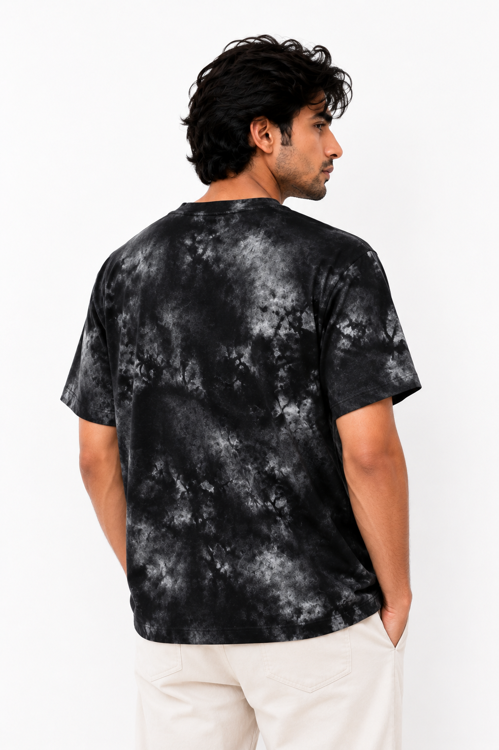 MEN TIE & DYE DOWN SHOULDER T-SHIRT Reality