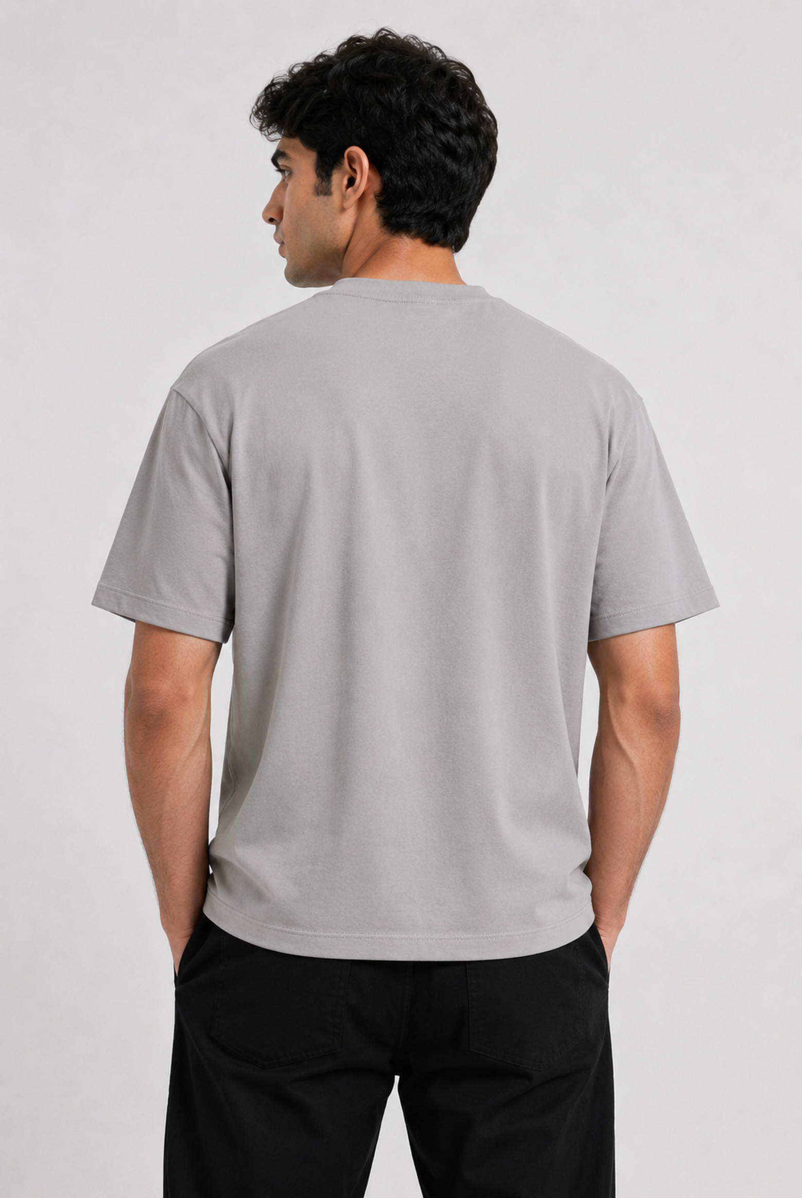 MEN GREY DOWN SHOULDER T-SHIRT Reality