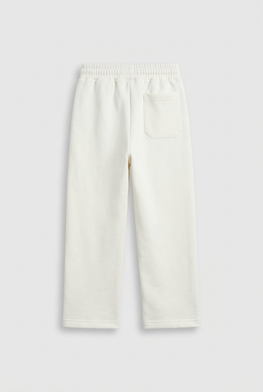 WHITE REAL GRAPHIC FLEECE TROUSER Reality
