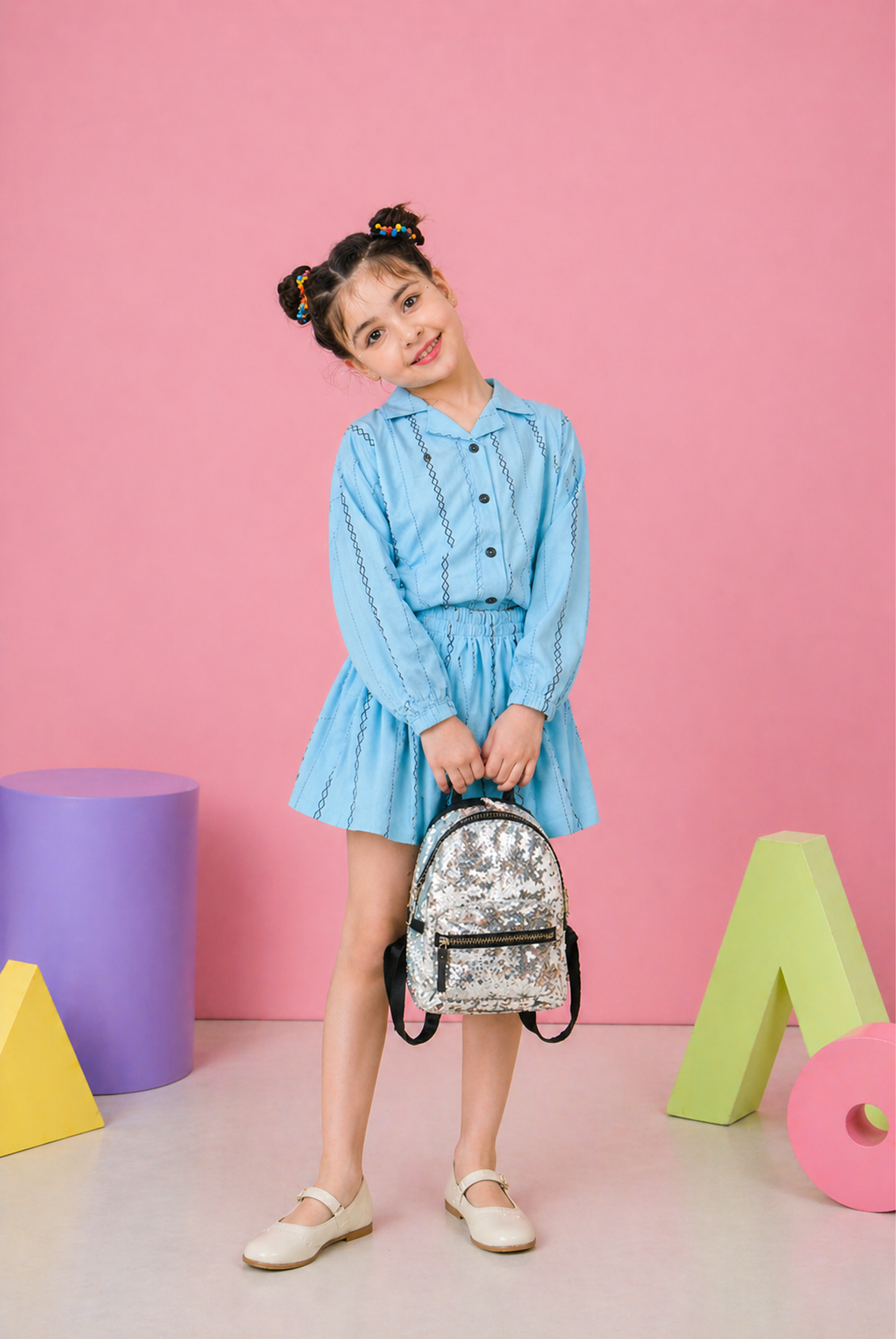 PATTERN POP SKY CO-ORD SET Reality