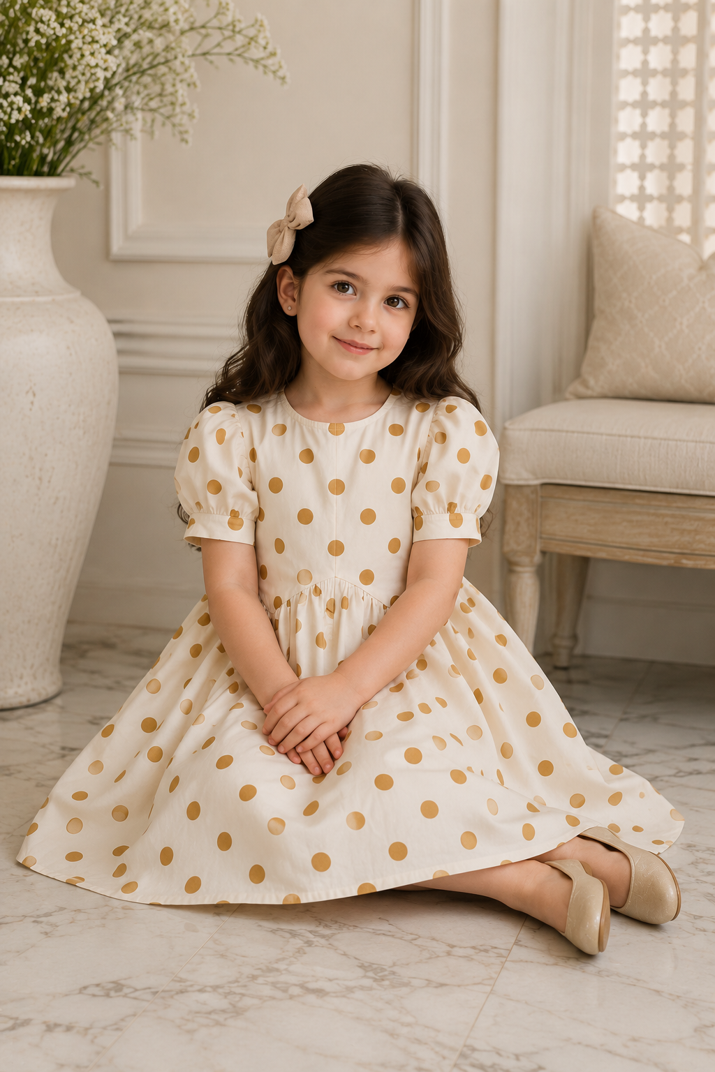 GIRLS CREAM FROCK Reality