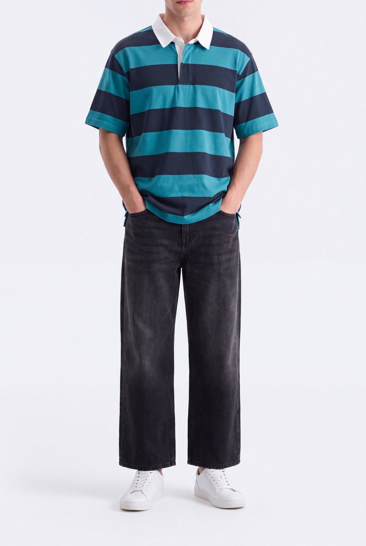 TWILL COLLAR YARN DYED green POLO Reality