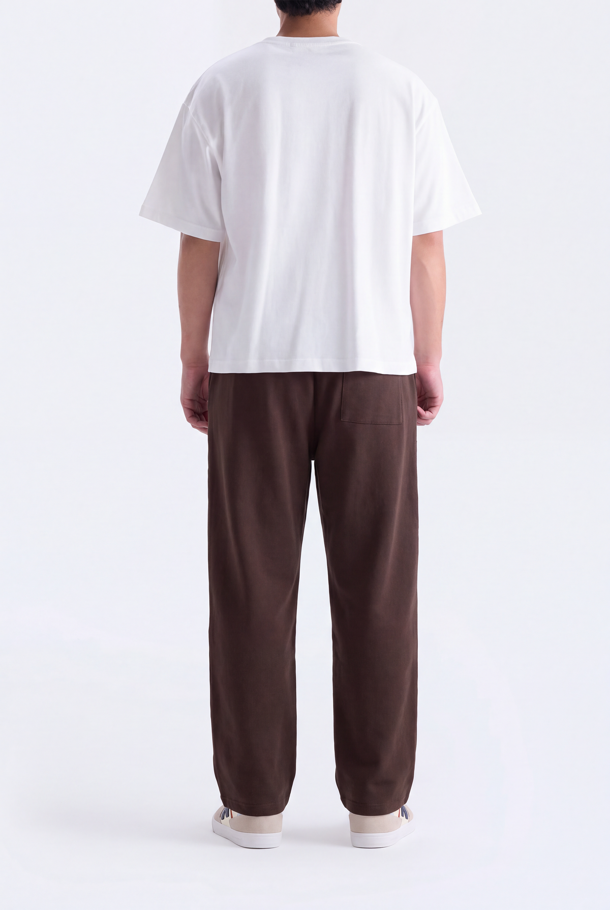 LIGHT BROWN INTERLOCK KNITTED TROUSER Reality