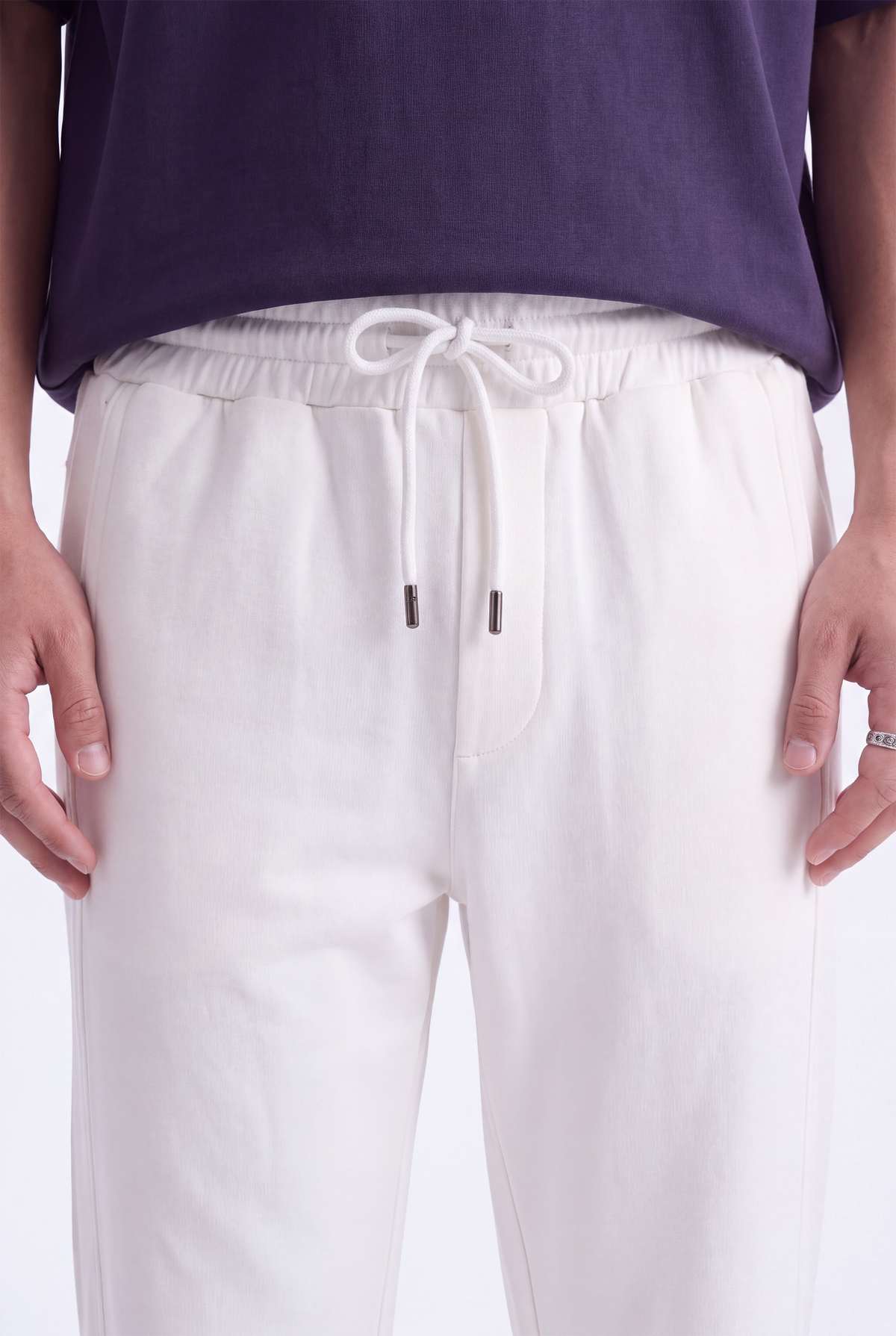 COTTON JERSEY WHITE TROUSER Reality