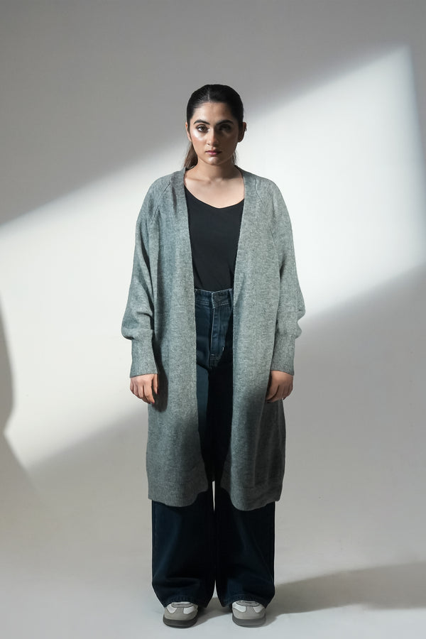 Charcoal Longline Cardigan Reality