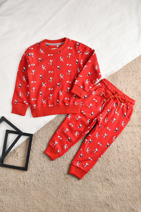 Boys' Red Terry Tracksuit