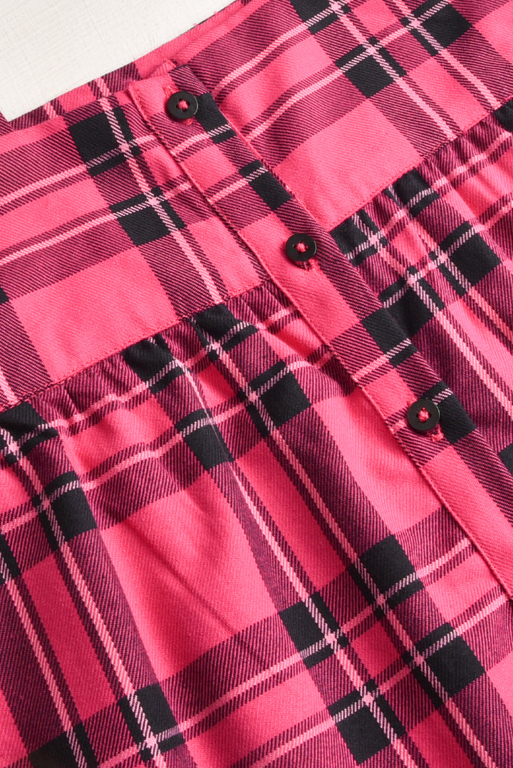 SHOCKING PINK Check Dungaree Reality