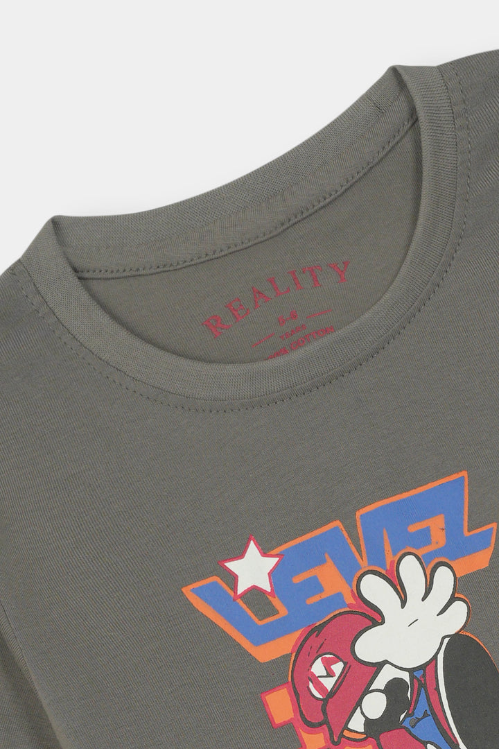 Mario Graphic Boy T-shirt – Fun 'Leave Out Mario' Design Reality