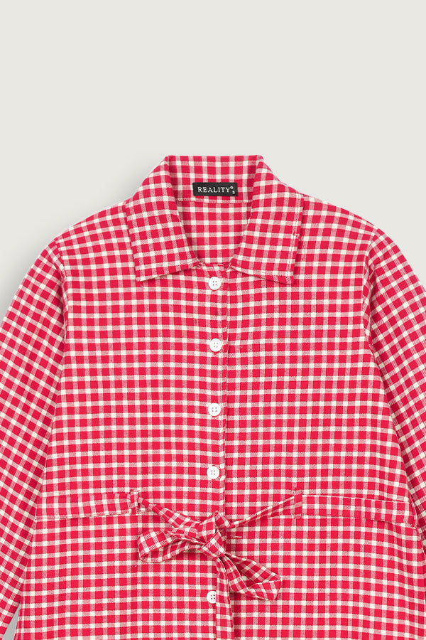 CARDIGAN RED FLANNEL TOP Reality