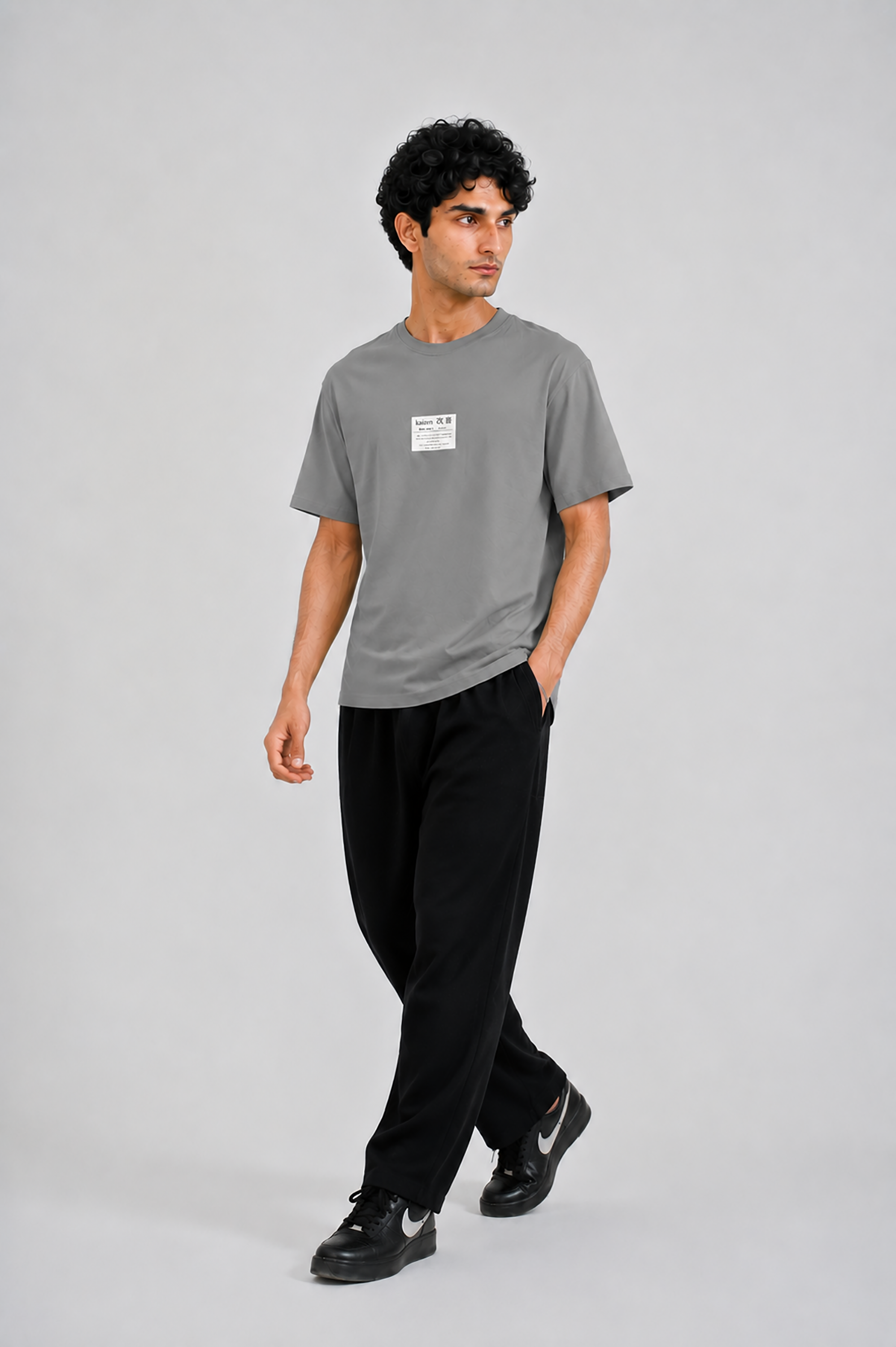 men KAI-ZEN GRAPHIC GRAY TEE Reality