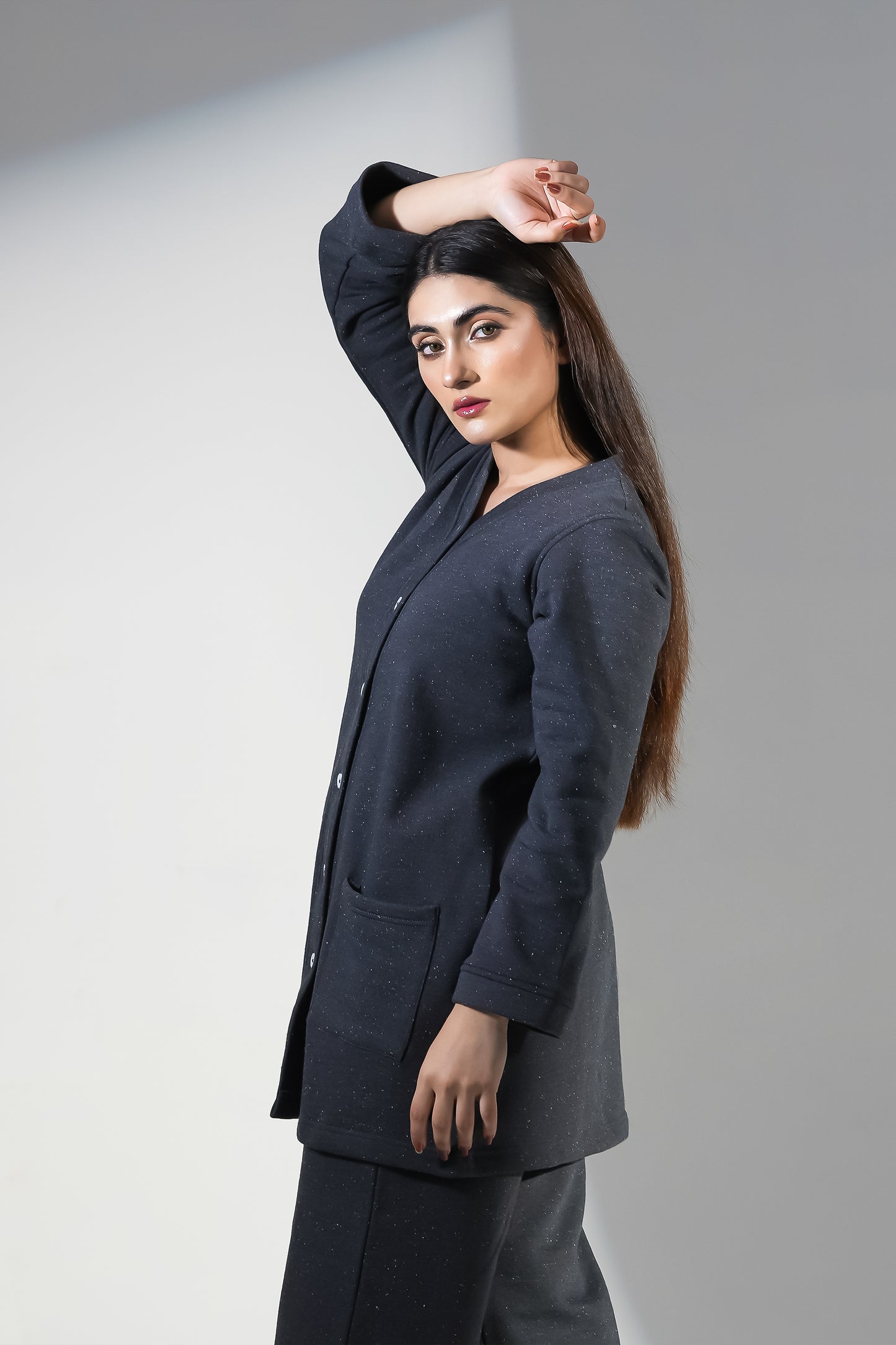 CARDIGAN DARK BLUE WITH BOTTOM Reality