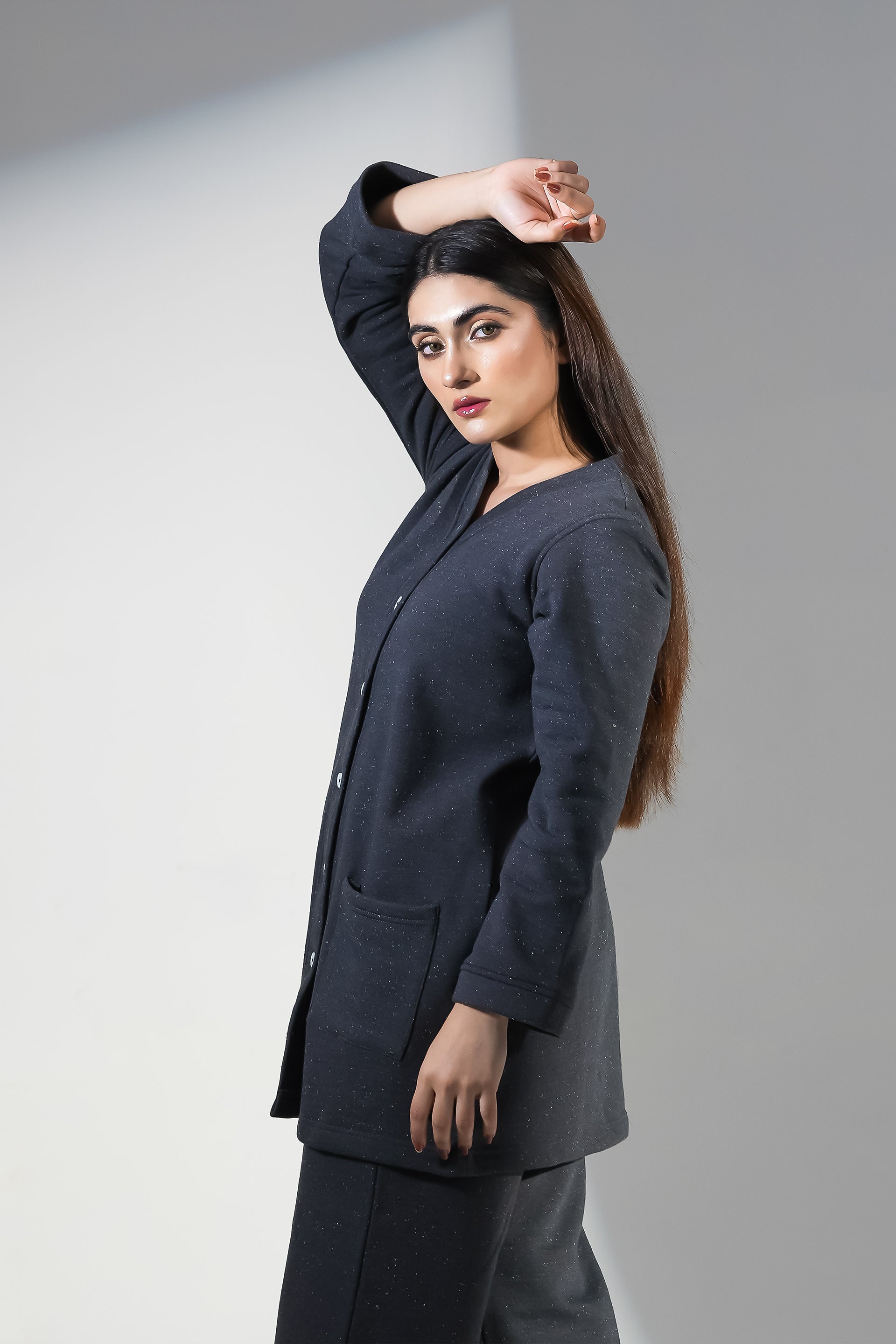 CARDIGAN DARK BLUE WITH BOTTOM Reality