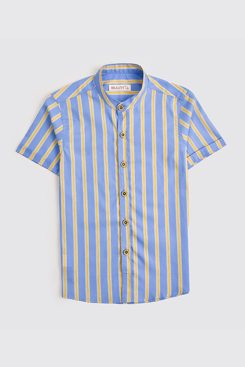 Blue Stripe Boys Casual Shirt Reality