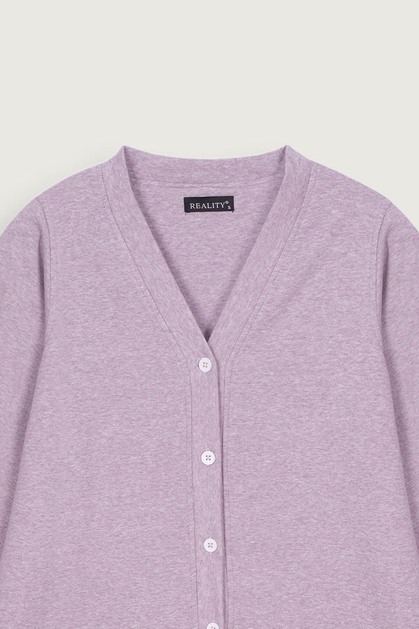 CARDIGAN LIGHT PURPLE WITH BOTTOM Reality