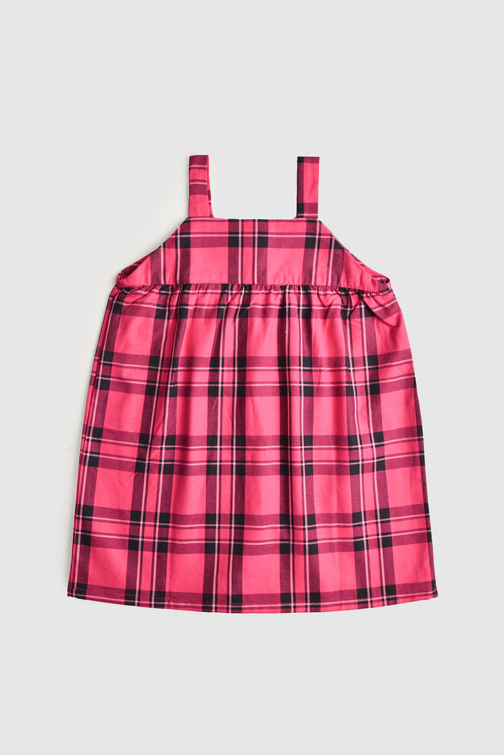 SHOCKING PINK Check Dungaree Reality