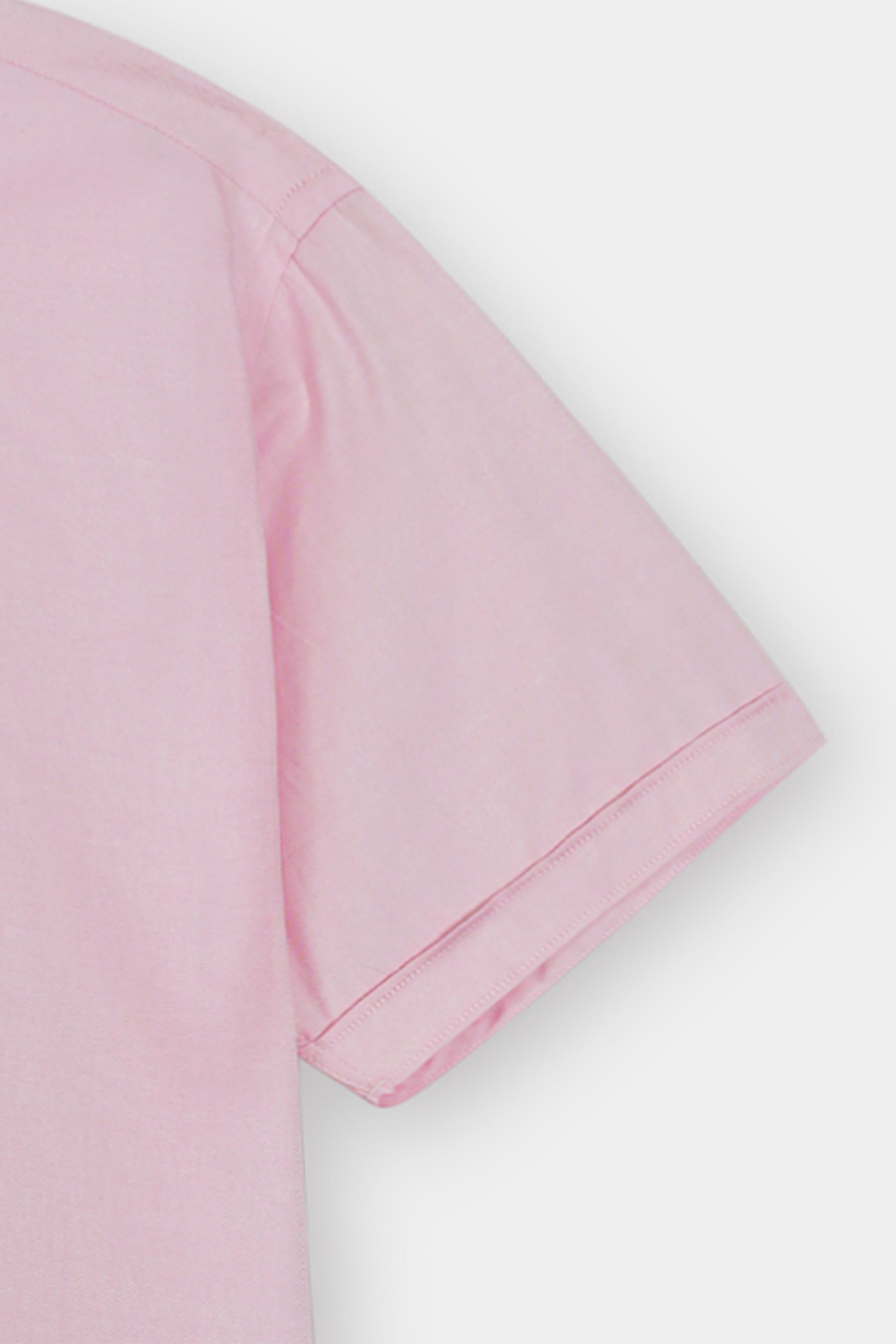 Men's Soft Pink Short Sleeve Button-Down Shirt Reality