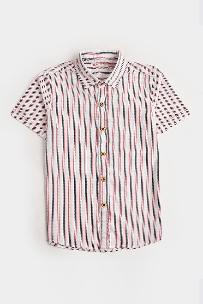 Red Striped Casual Shirt Reality