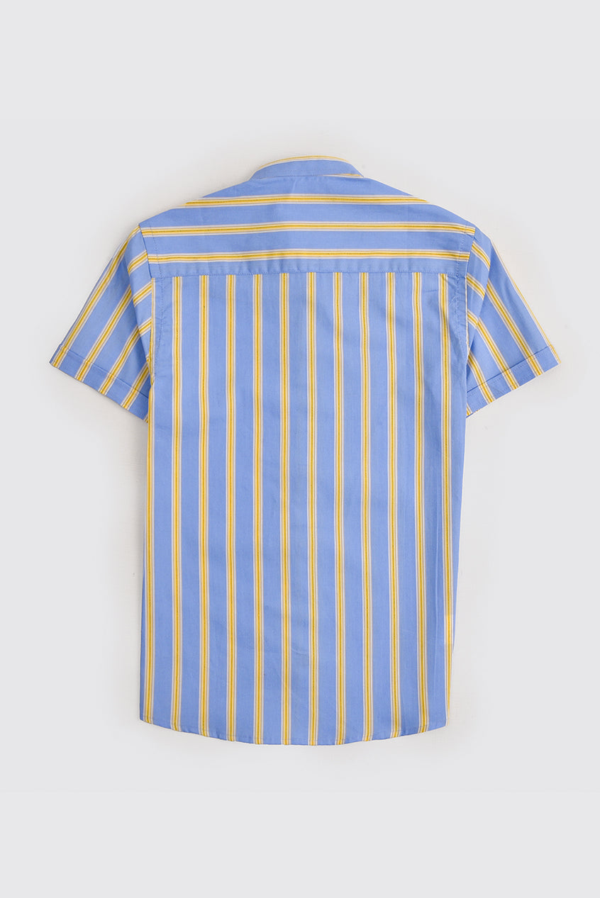 Blue Stripe Boys Casual Shirt Reality