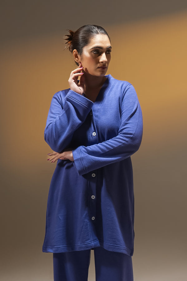 CARDIGAN blue WITH BOTTOM Reality