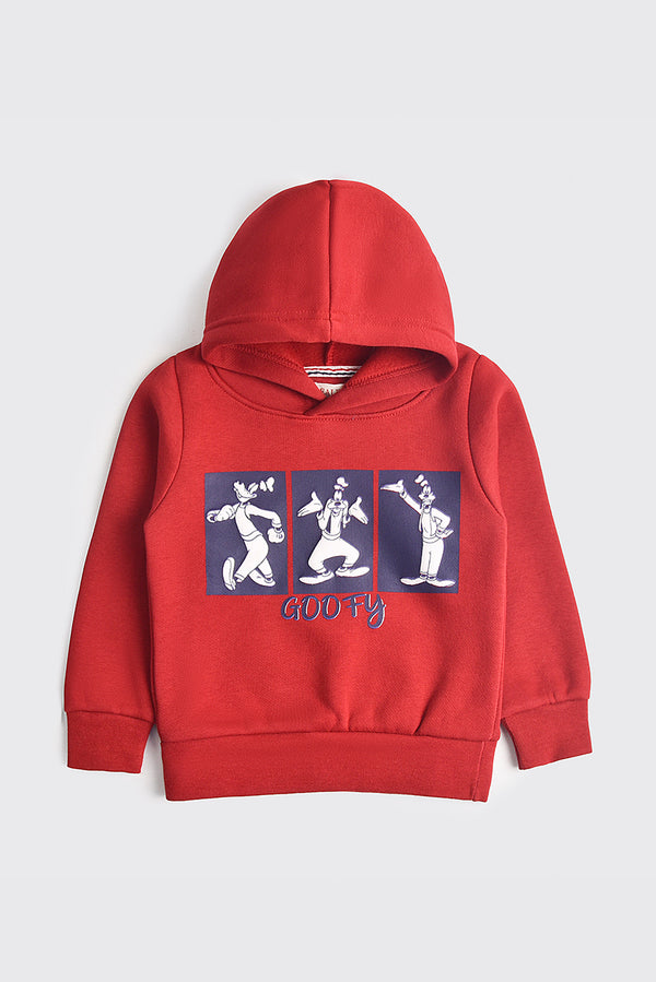 Maroon Disney Goofy Fleece Hoodie