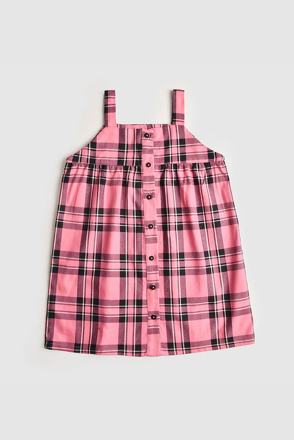 Baby Pink Check Dungaree Reality