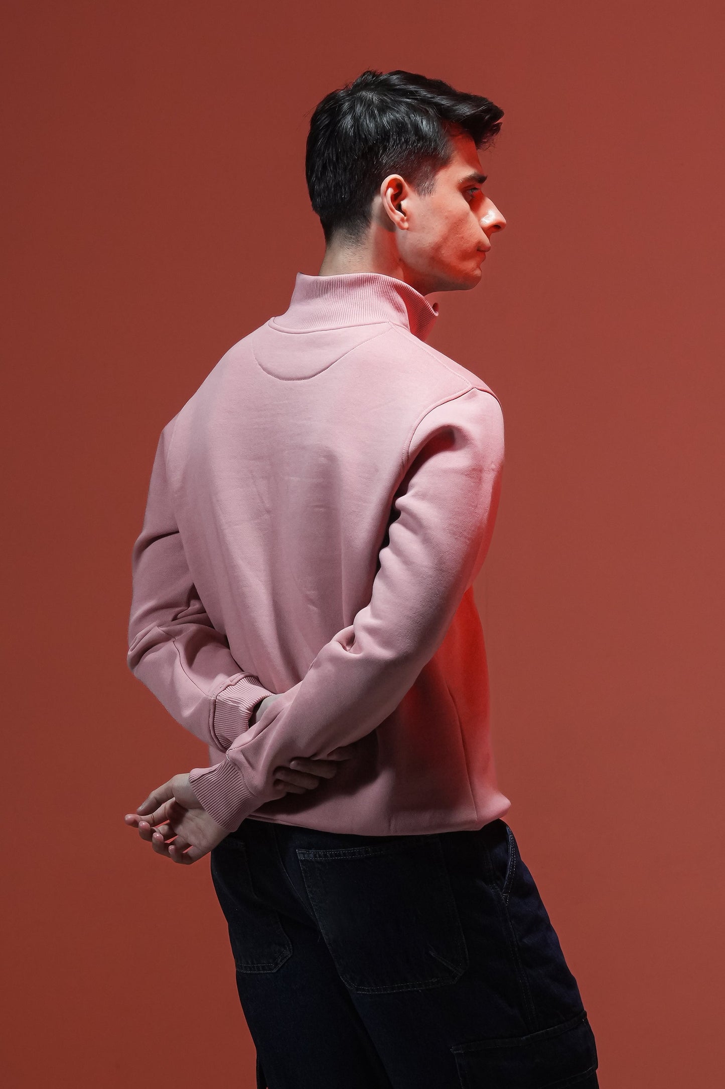Men PINK Zipper Pullover REALITY