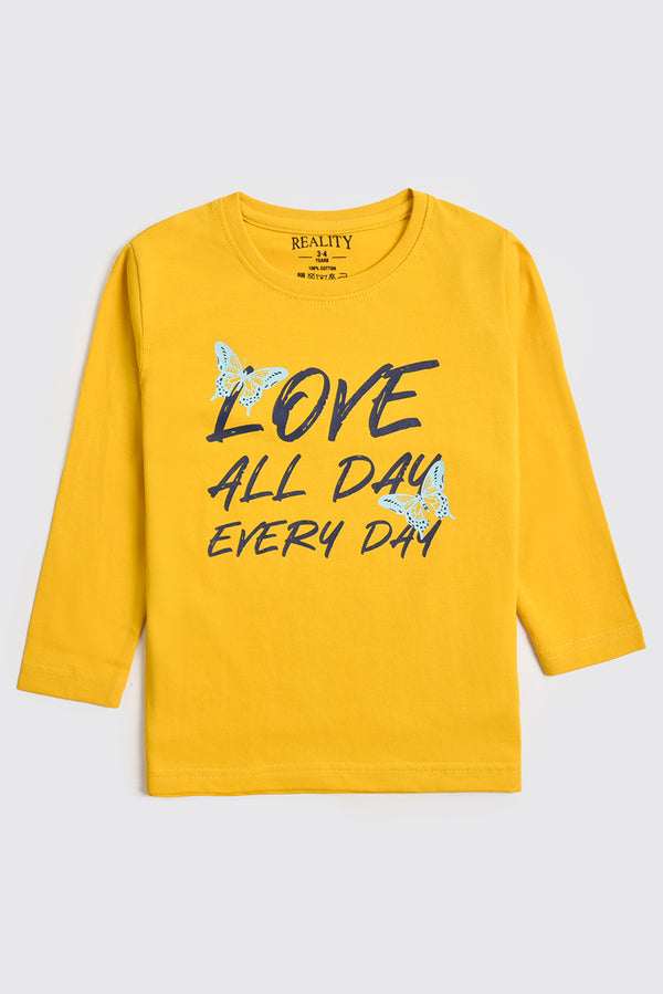 Butterfly Love Mustard Tee REALITY