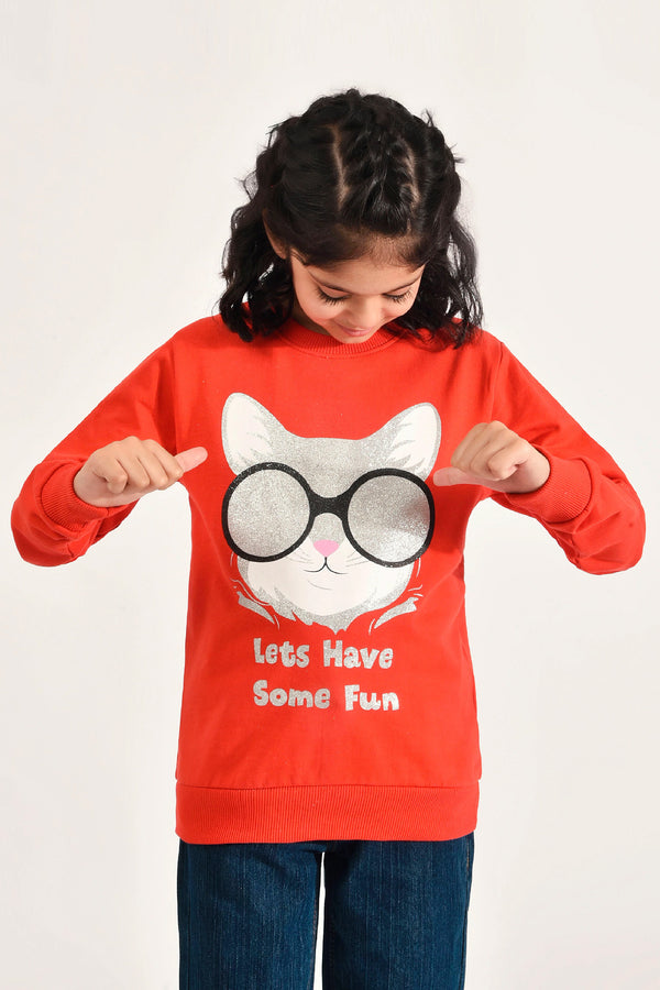 Fun Cat Cotton Sweatshirt