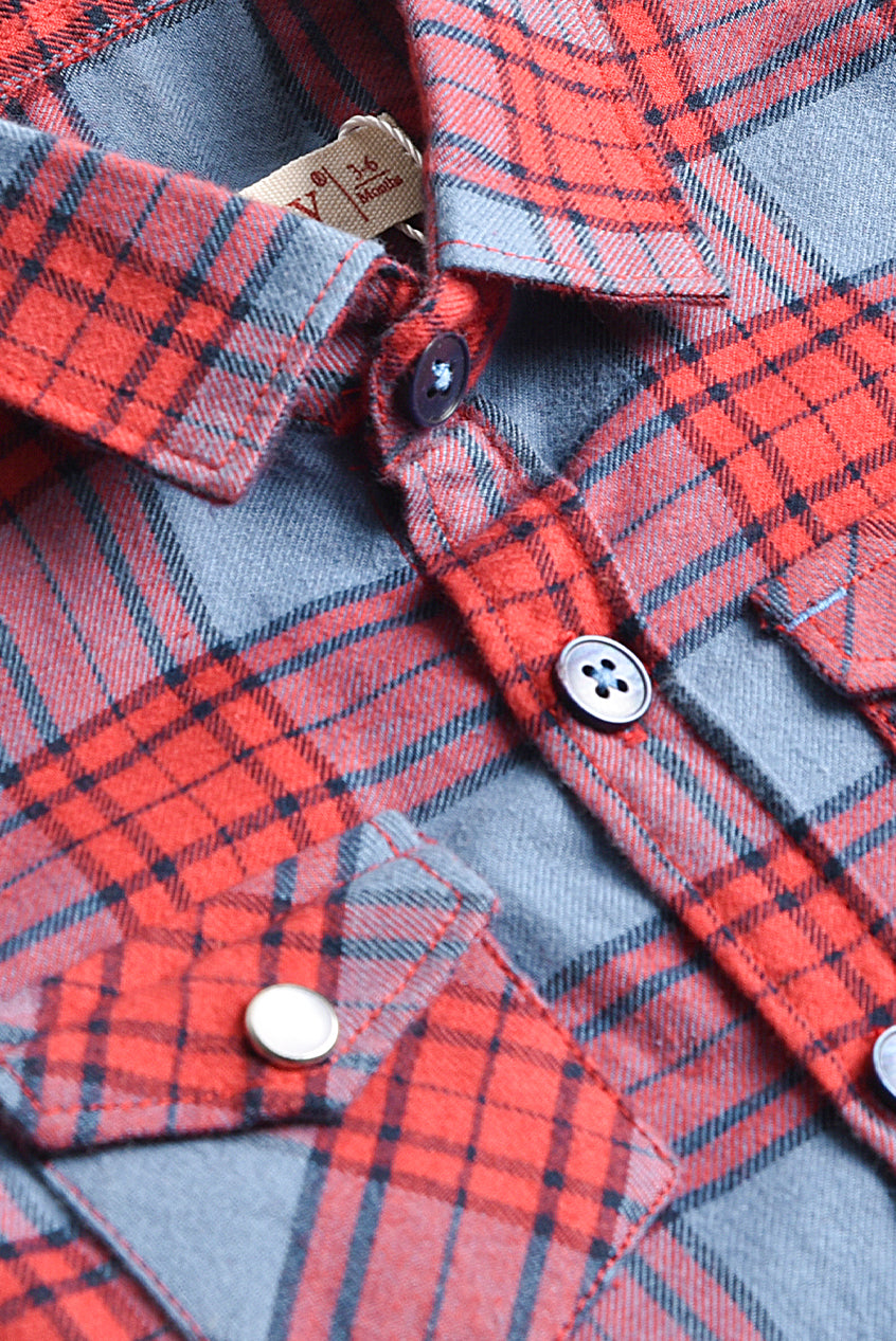 Berry Check Classic Shirt (3-24M) REALITY