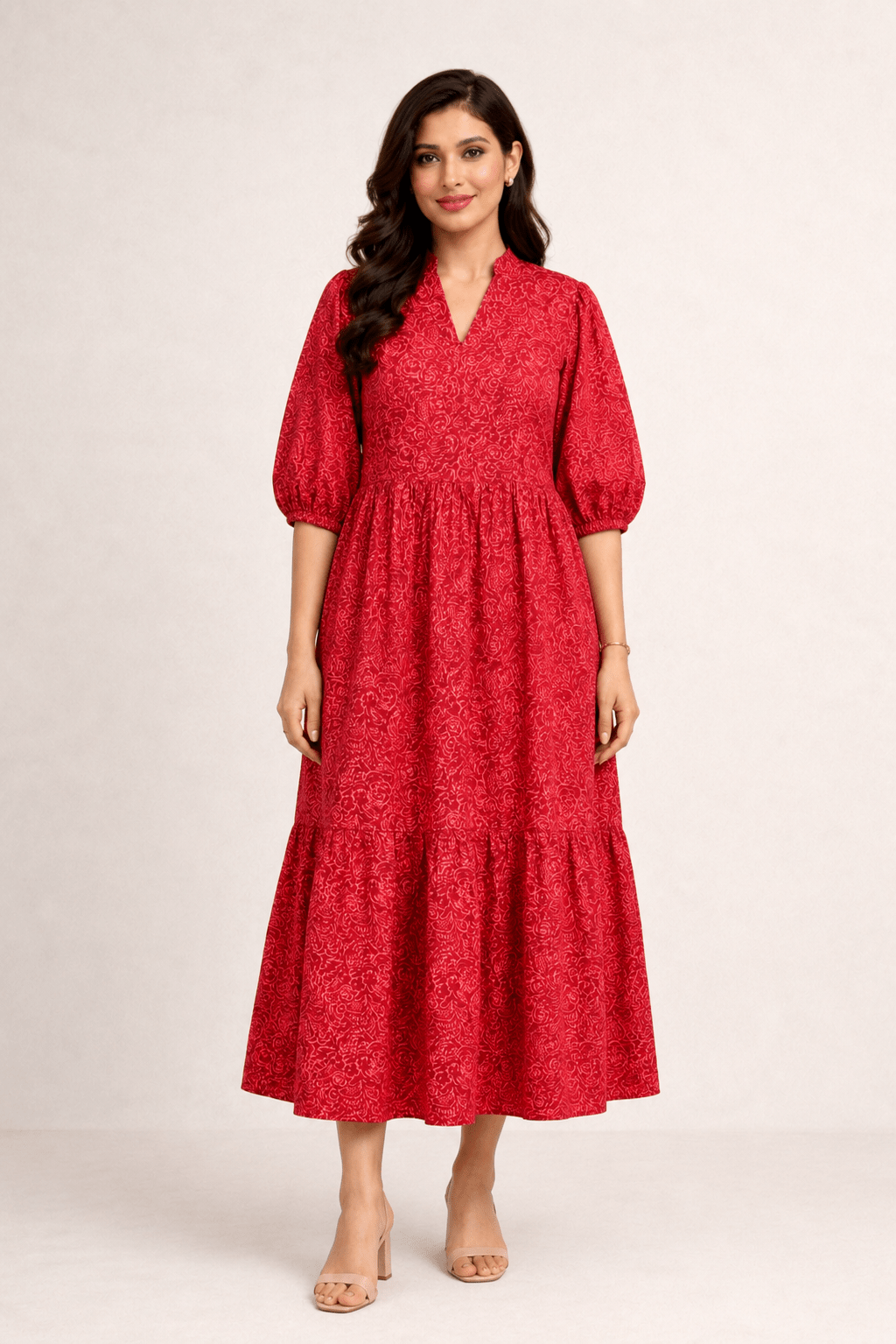 EMERALD SERENITY RED FROCK Reality