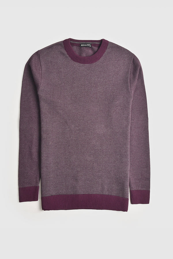 Purple Elbow Patch Pullover