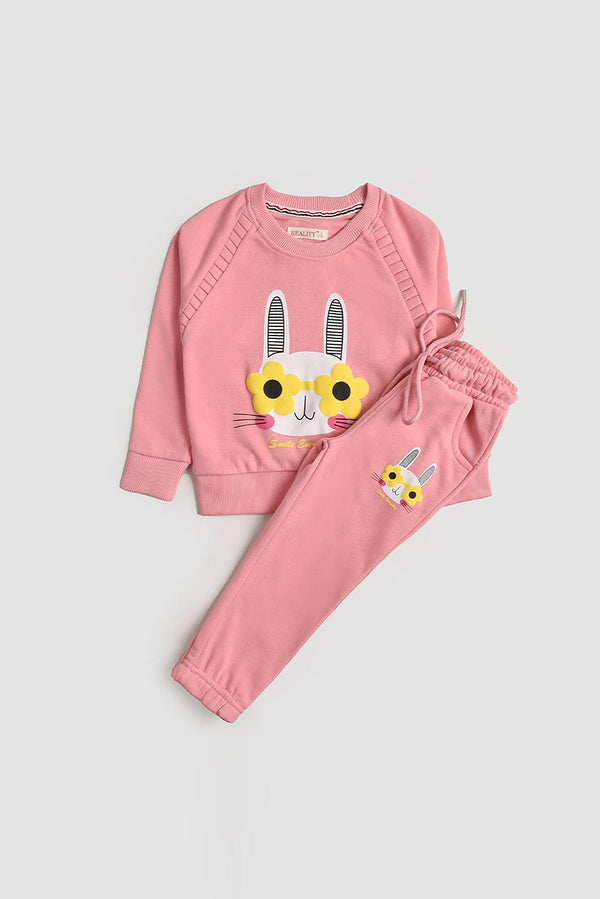 Baby Pink Bunny Track Suit - Reality