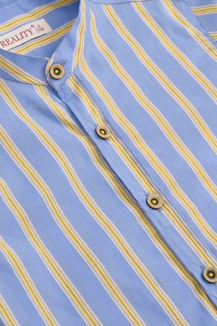 Blue Stripe Boys Casual Shirt Reality