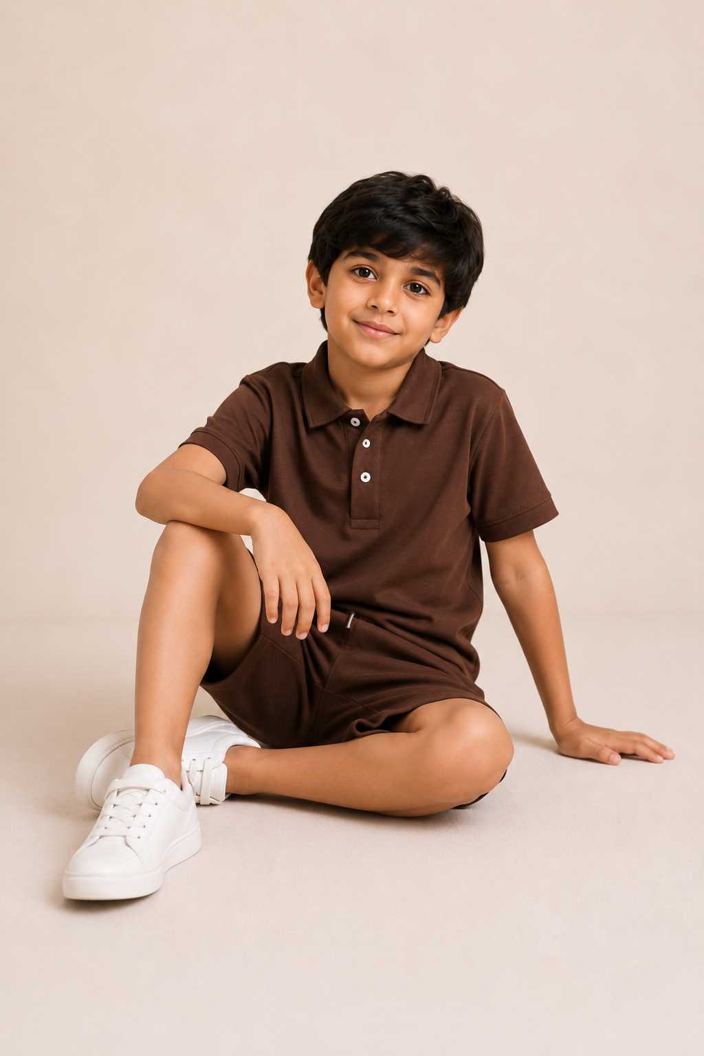 BOYS IMPORTED DARK BROWN POLO Reality