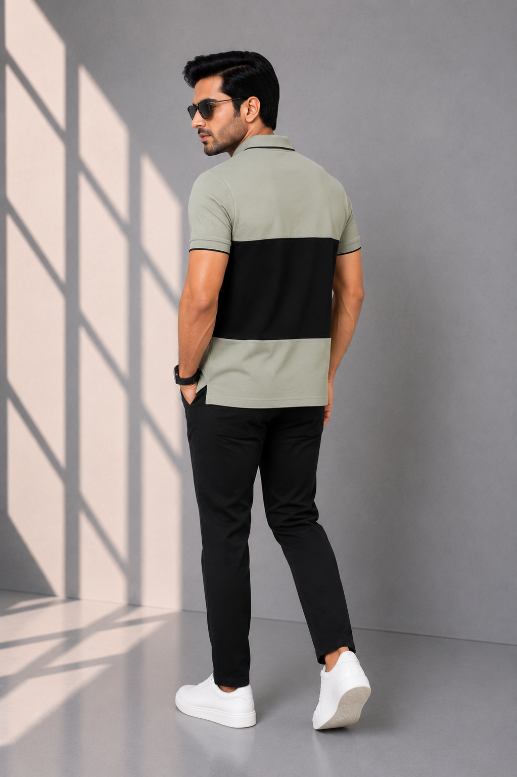 MEN LIGHT GREY POLO