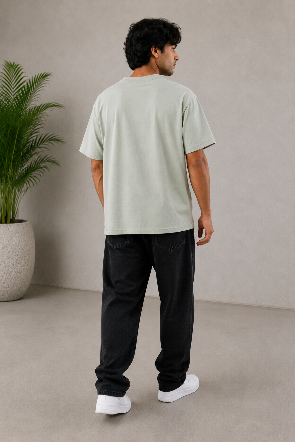 MEN GREEN PRINTED T-SHIRT Reality
