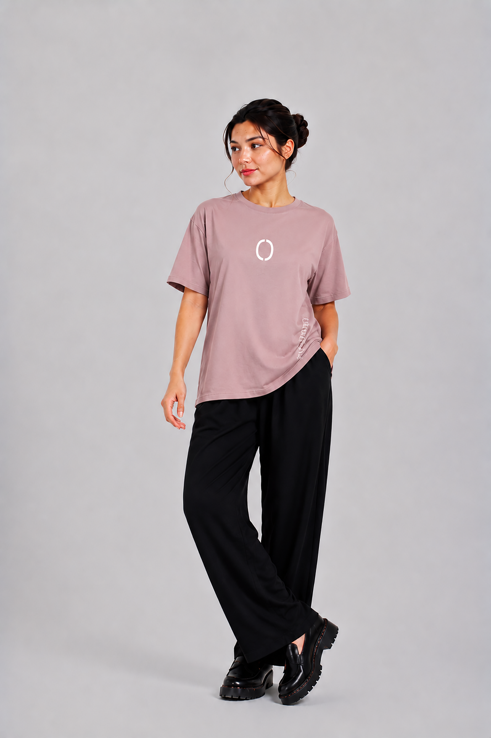 LADIES LIGHT PURPLE OTROVERT GRAPHIC TEE Reality