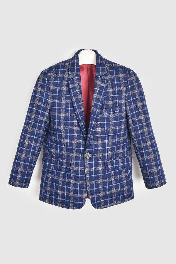 Classic Blue Checkered Coat