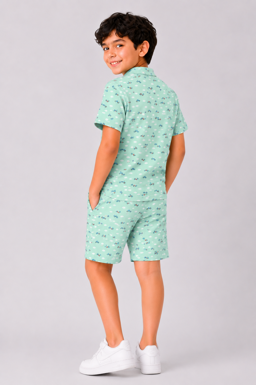 BOY PRINTED LIGHT GREEN POLO Reality