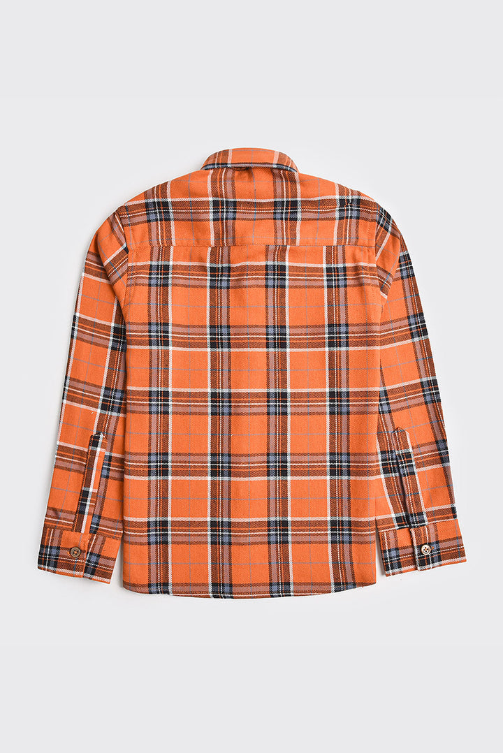 Rust Checked Flannel Casual Shirt REALITY