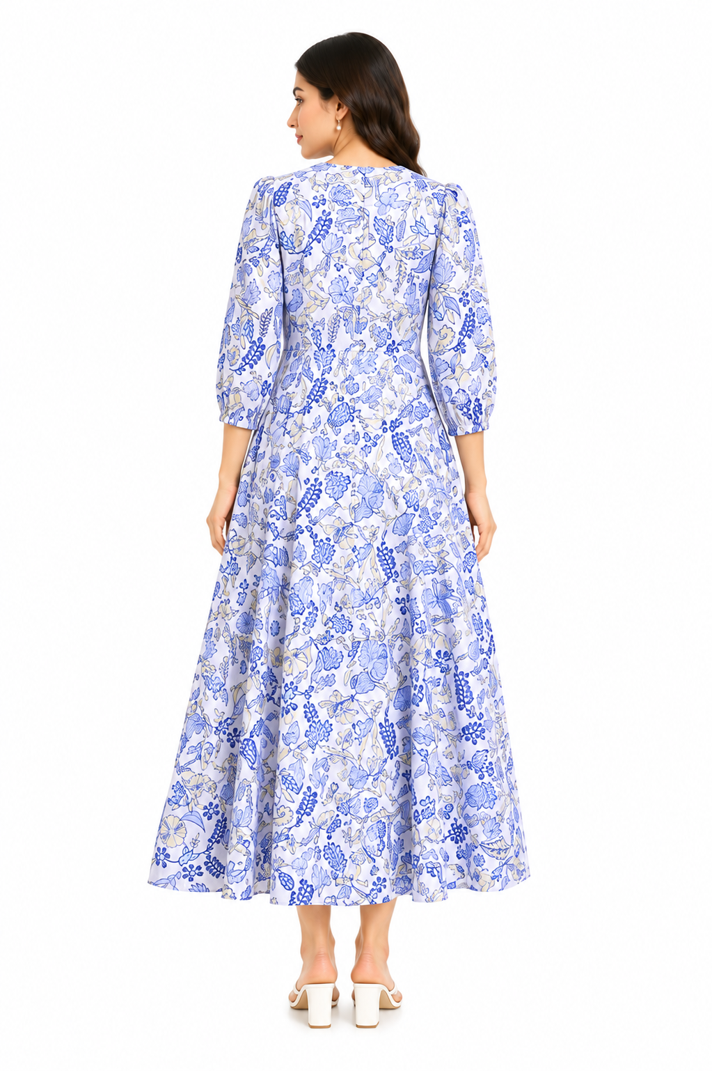 PRINTED LIGHT BLUE FROCK Reality