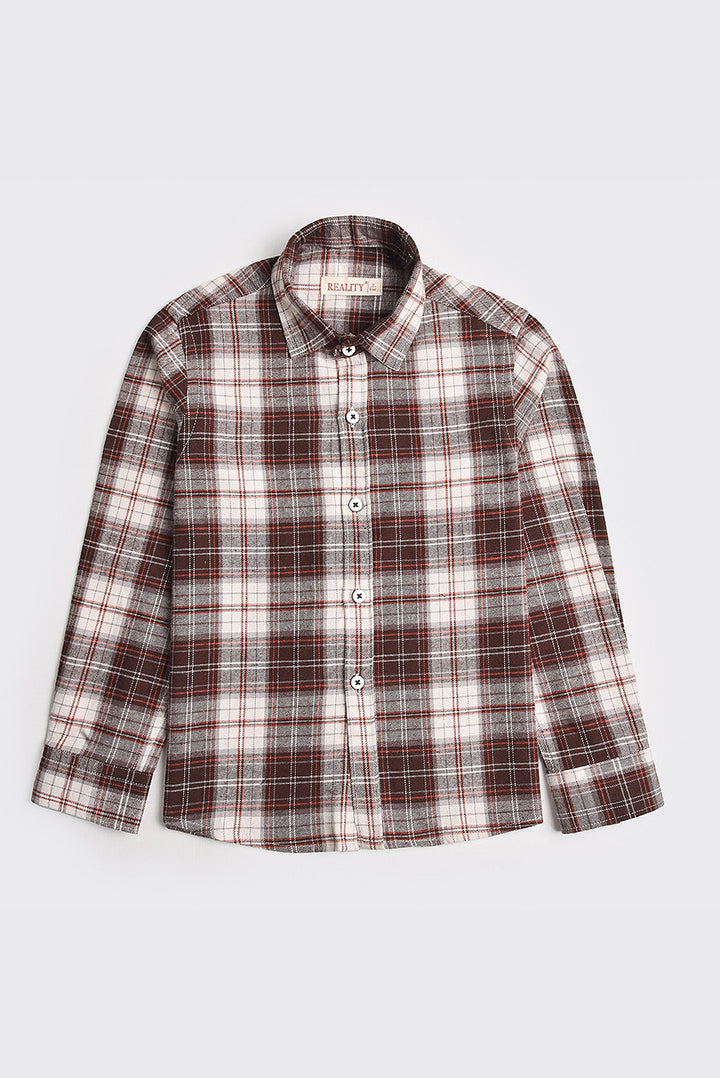 White Checked Flannel Casual Shirt REALITY