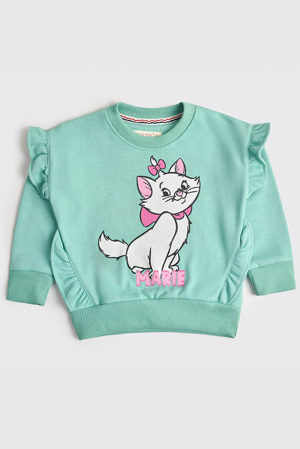 Sea Green MARIE CAT Sweatshirt